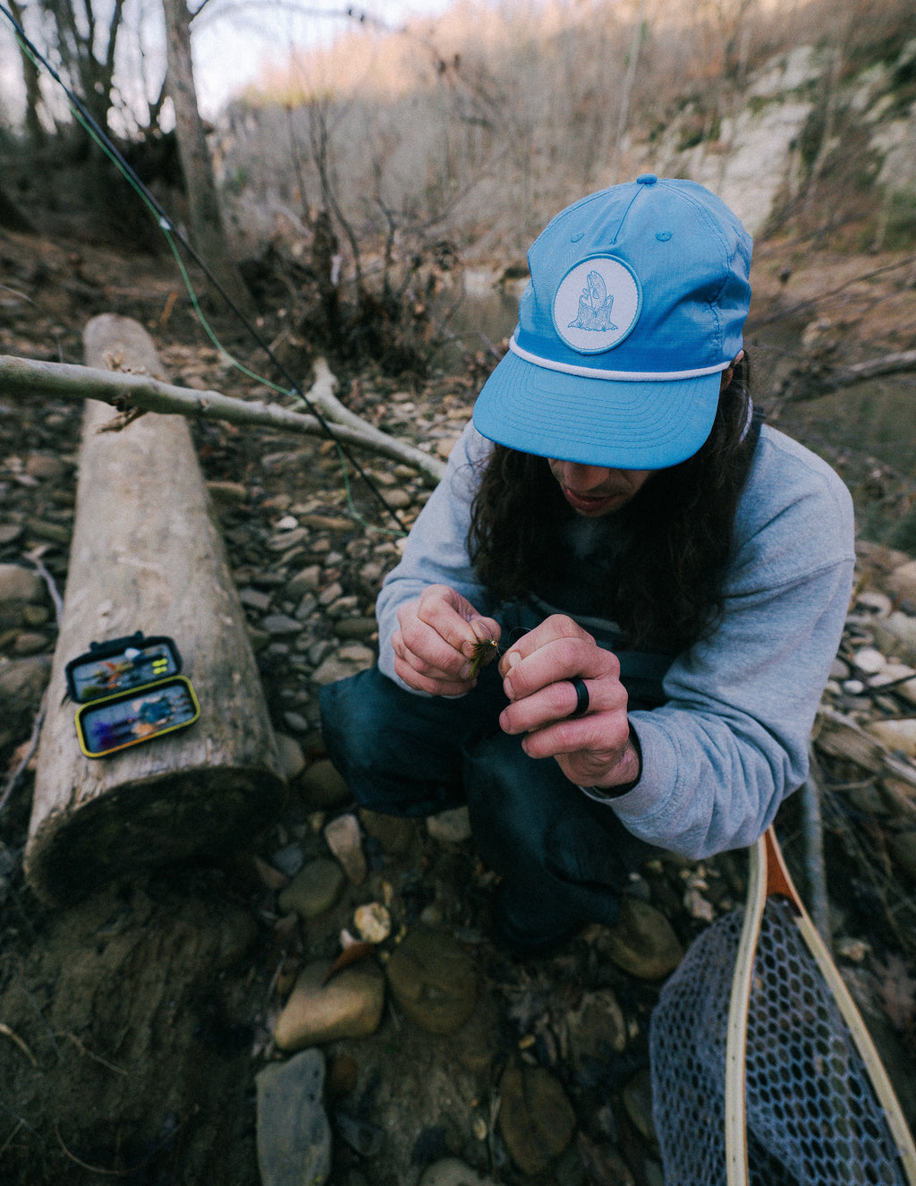 Trout Snapback (Blue)